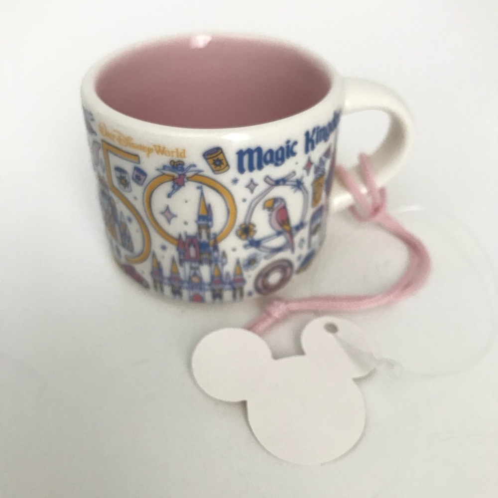 Starbucks Disney Parks 50th Magic Kingdom Been There Mini Mug Ornament 2oz NWT